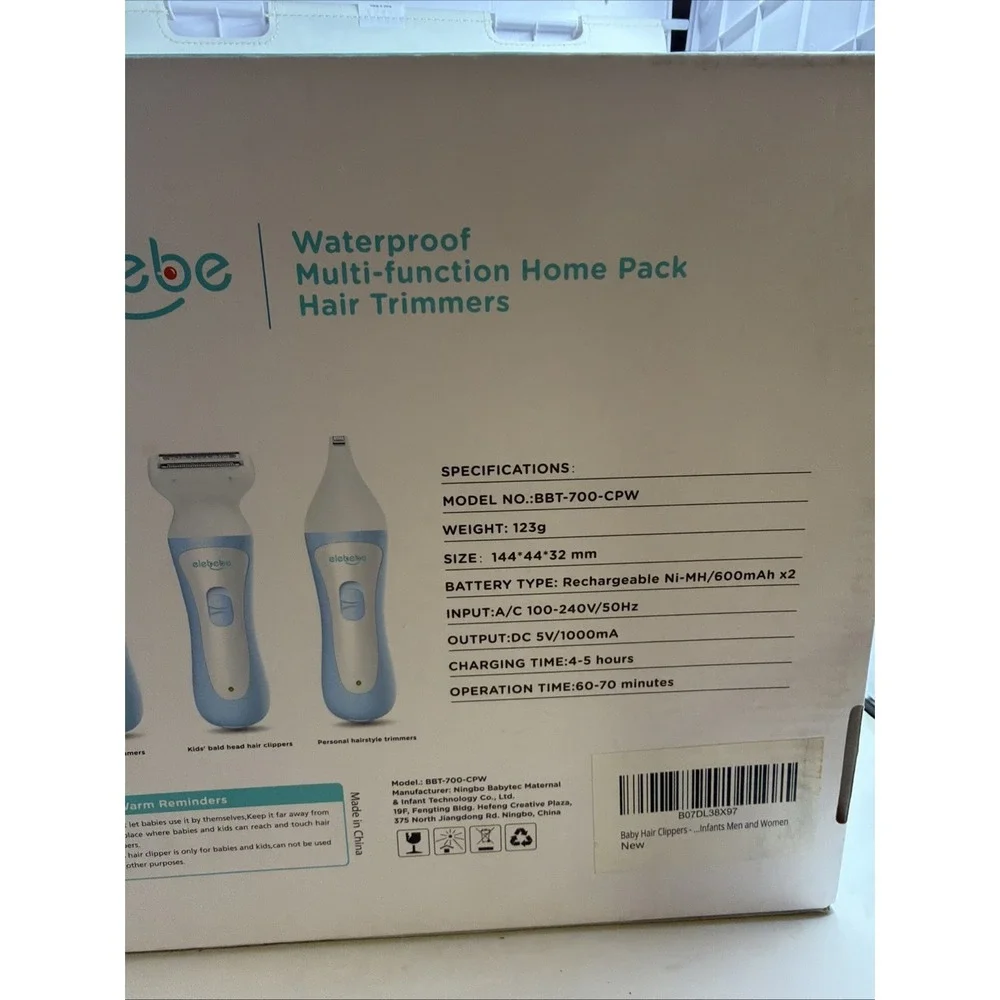 ELEBEBE BBT-700-CPW Waterproof Multi-Function Home Hair Trimmer Baby & Kids